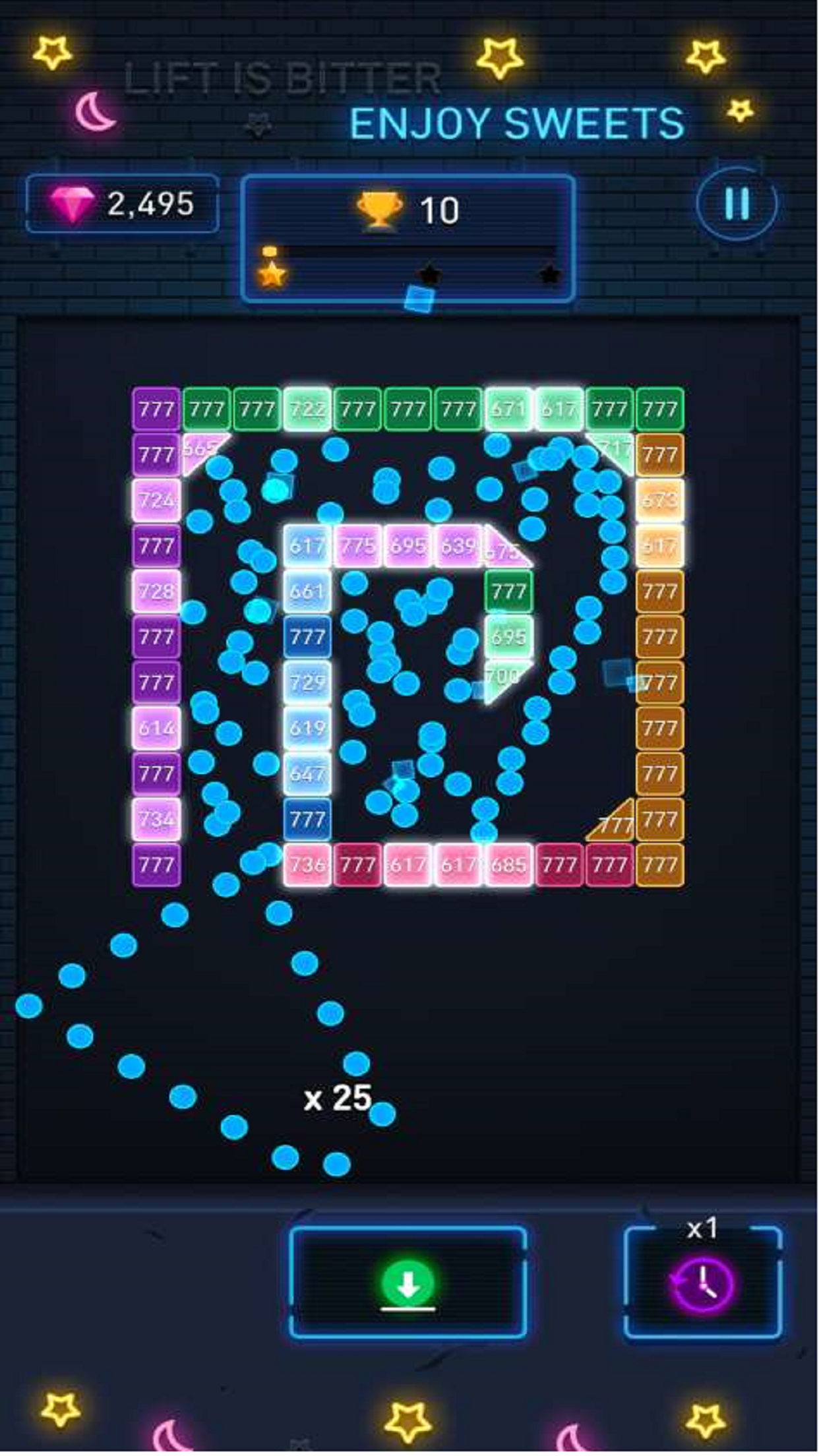 اسکرین شات 5 بازی Brick Breaker: Neon Brick Ball