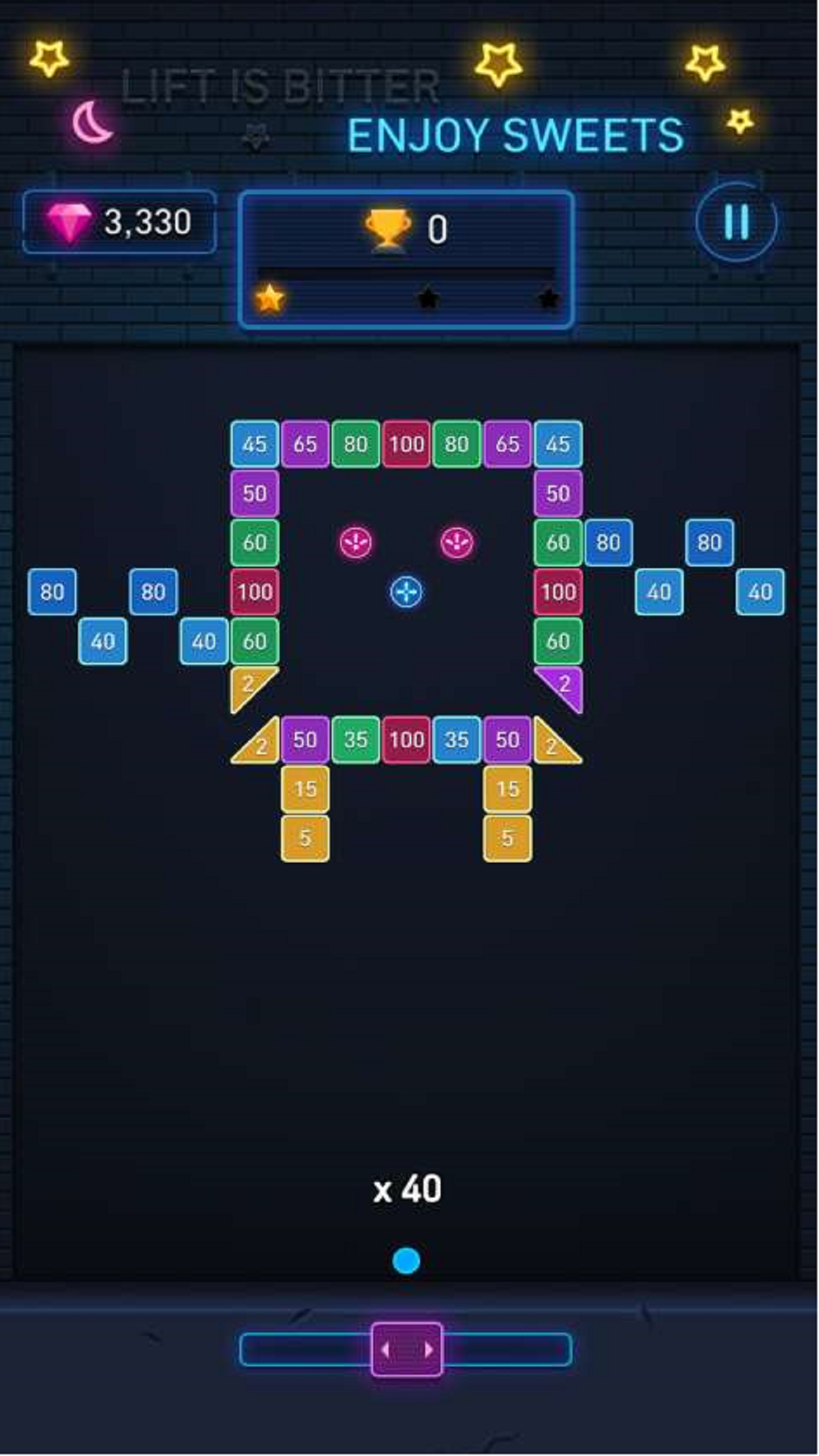 اسکرین شات 2 بازی Brick Breaker: Neon Brick Ball