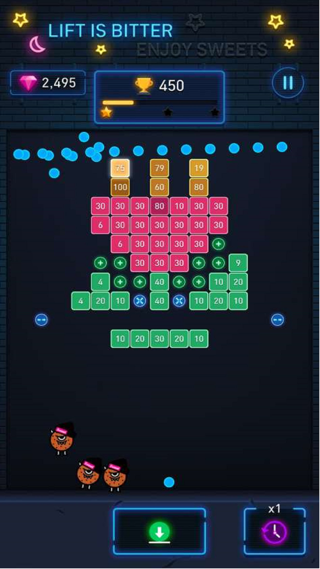 اسکرین شات 4 بازی Brick Breaker: Neon Brick Ball