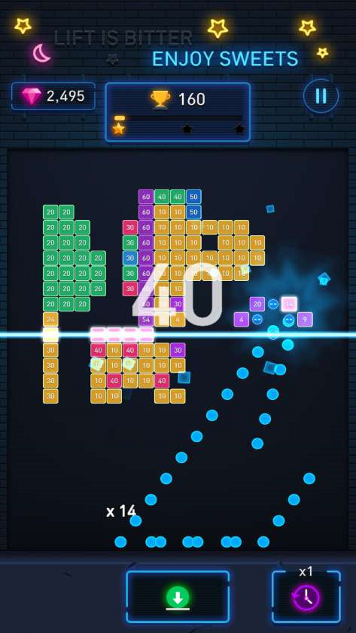 اسکرین شات 6 بازی Brick Breaker: Neon Brick Ball