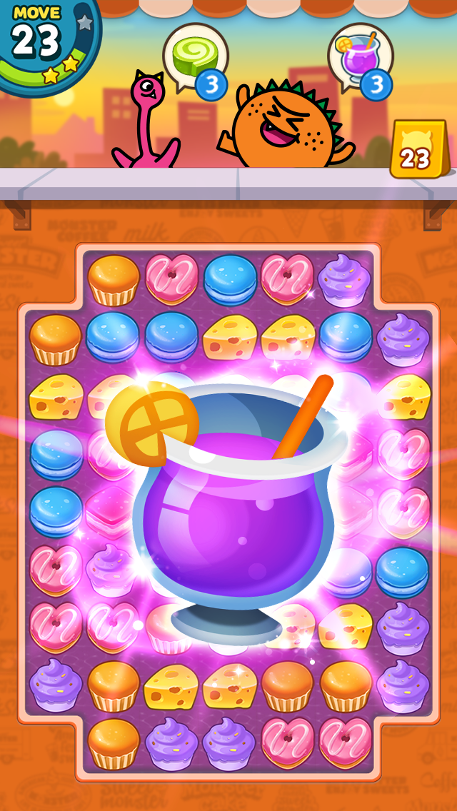 اسکرین شات 3 بازی Sweet Monster Match3 Puzzle
