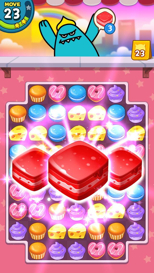 اسکرین شات 1 بازی Sweet Monster Match3 Puzzle