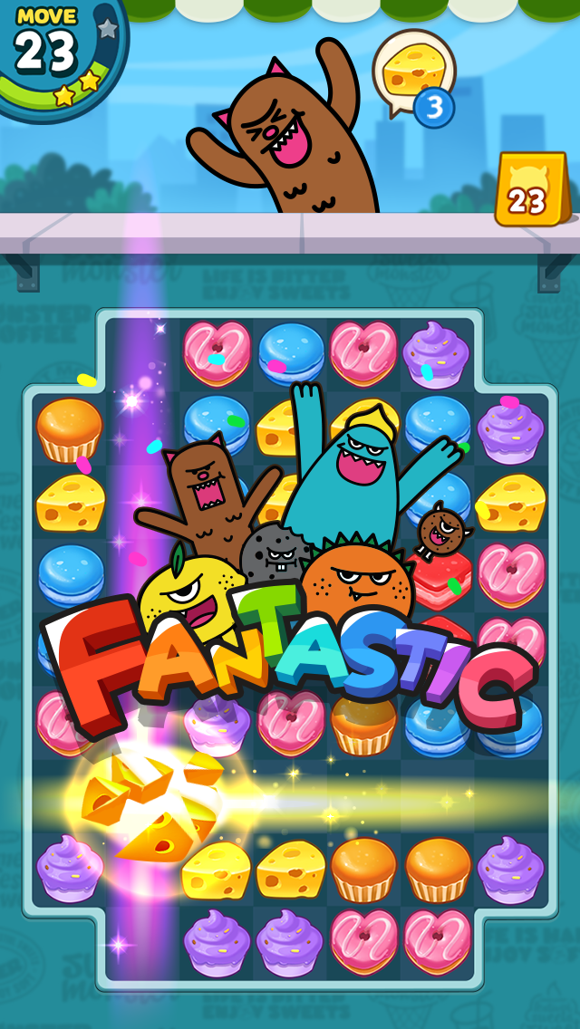 اسکرین شات 2 بازی Sweet Monster Match3 Puzzle