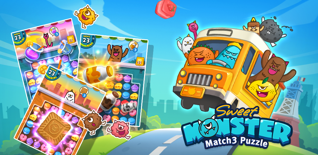 اسکرین شات 8 بازی Sweet Monster Match3 Puzzle