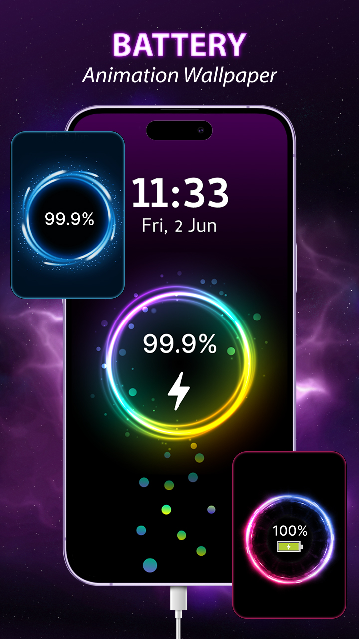 اسکرین شات 2 برنامه Battery Charger Animation Art