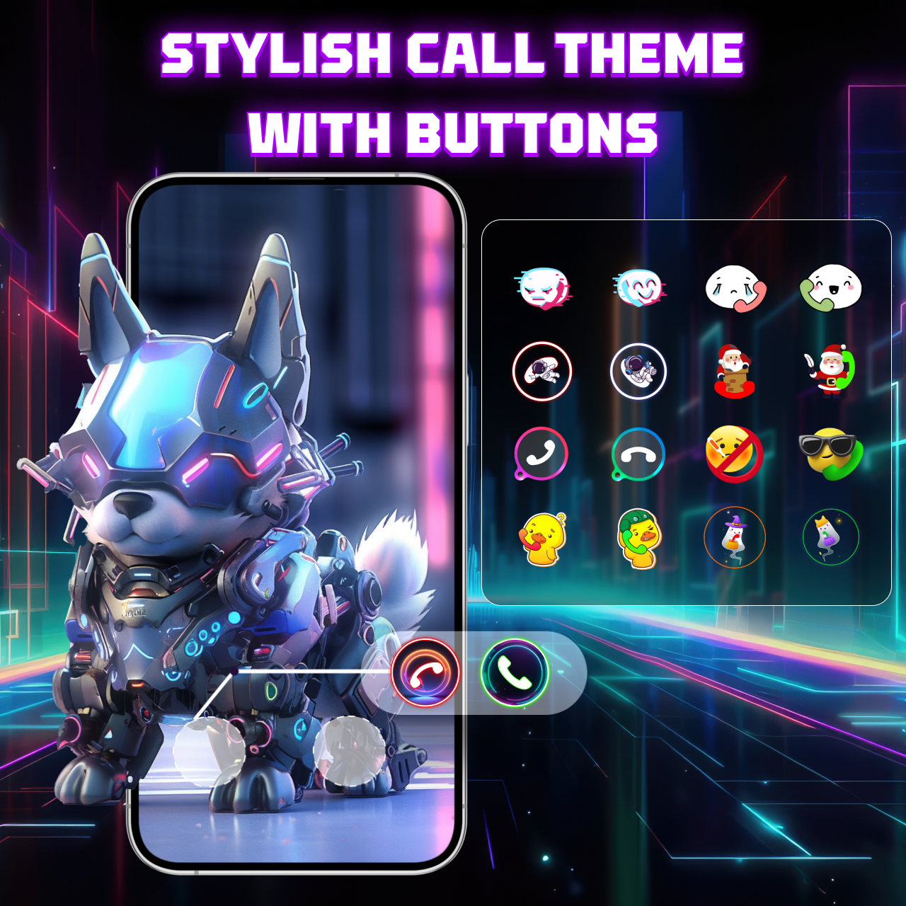 اسکرین شات 5 برنامه Color Phone Call Screen Theme