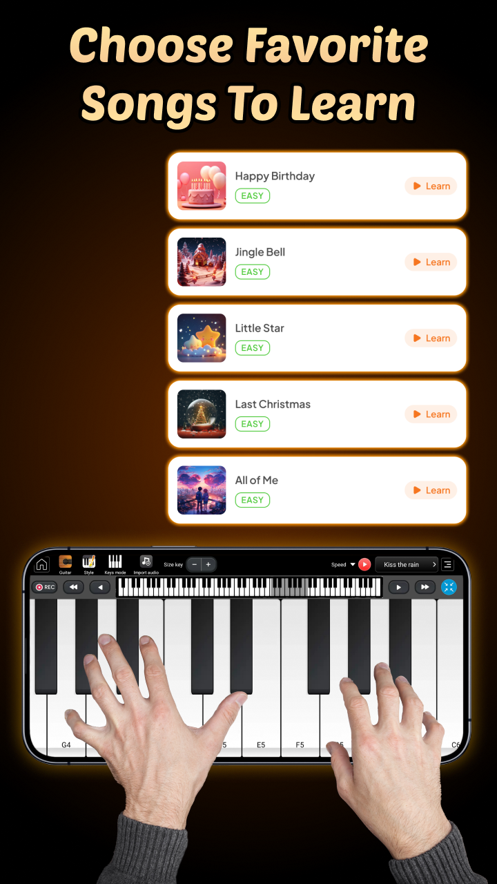 اسکرین شات 2 برنامه Learn Piano - Piano lessons