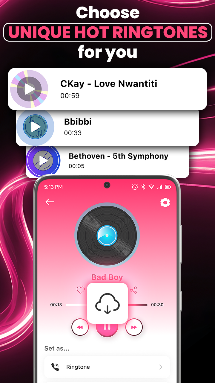 اسکرین شات 5 برنامه Ringtones Music & Wallpapers