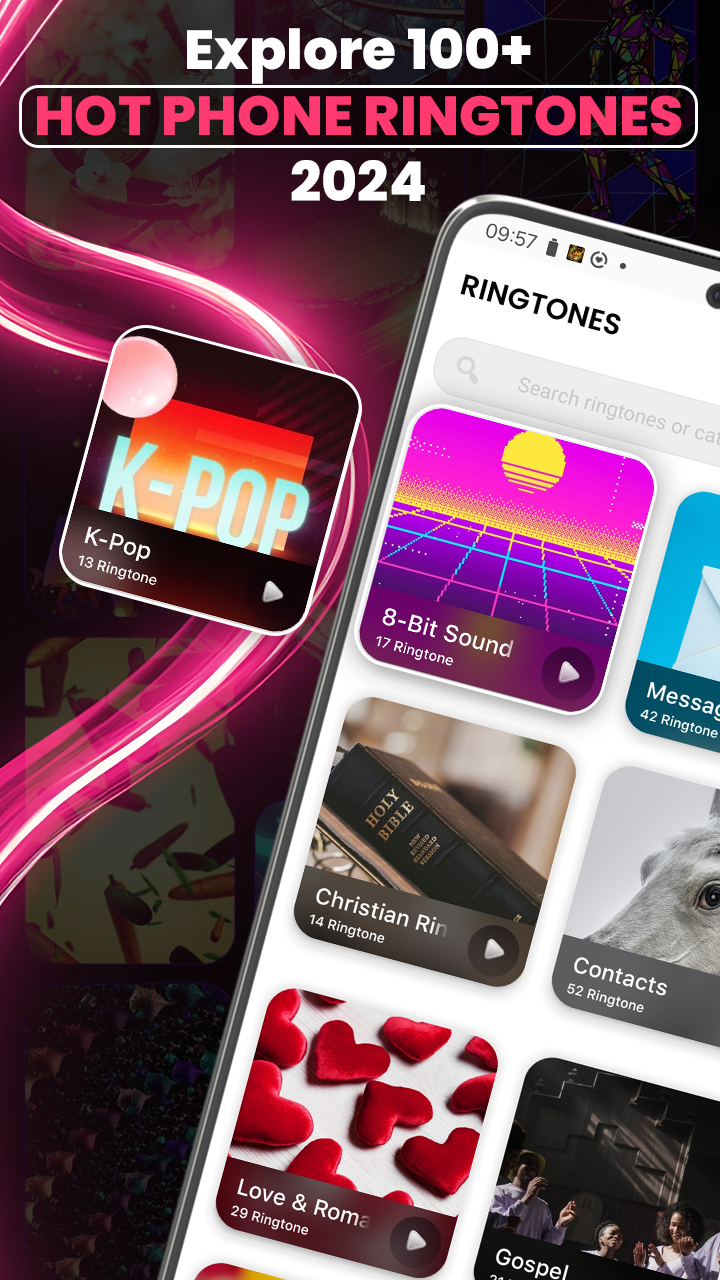 اسکرین شات 1 برنامه Ringtones Music & Wallpapers