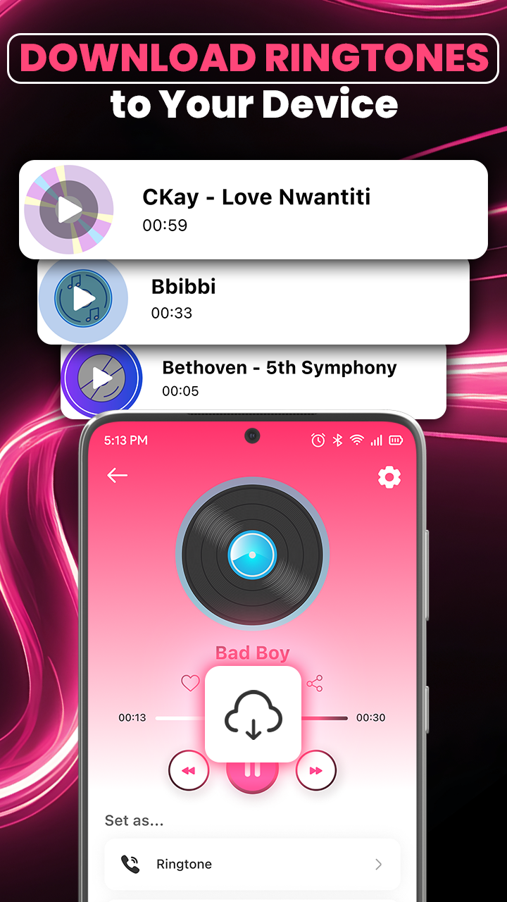 اسکرین شات 5 برنامه Phone Ringtones - Wallpapers
