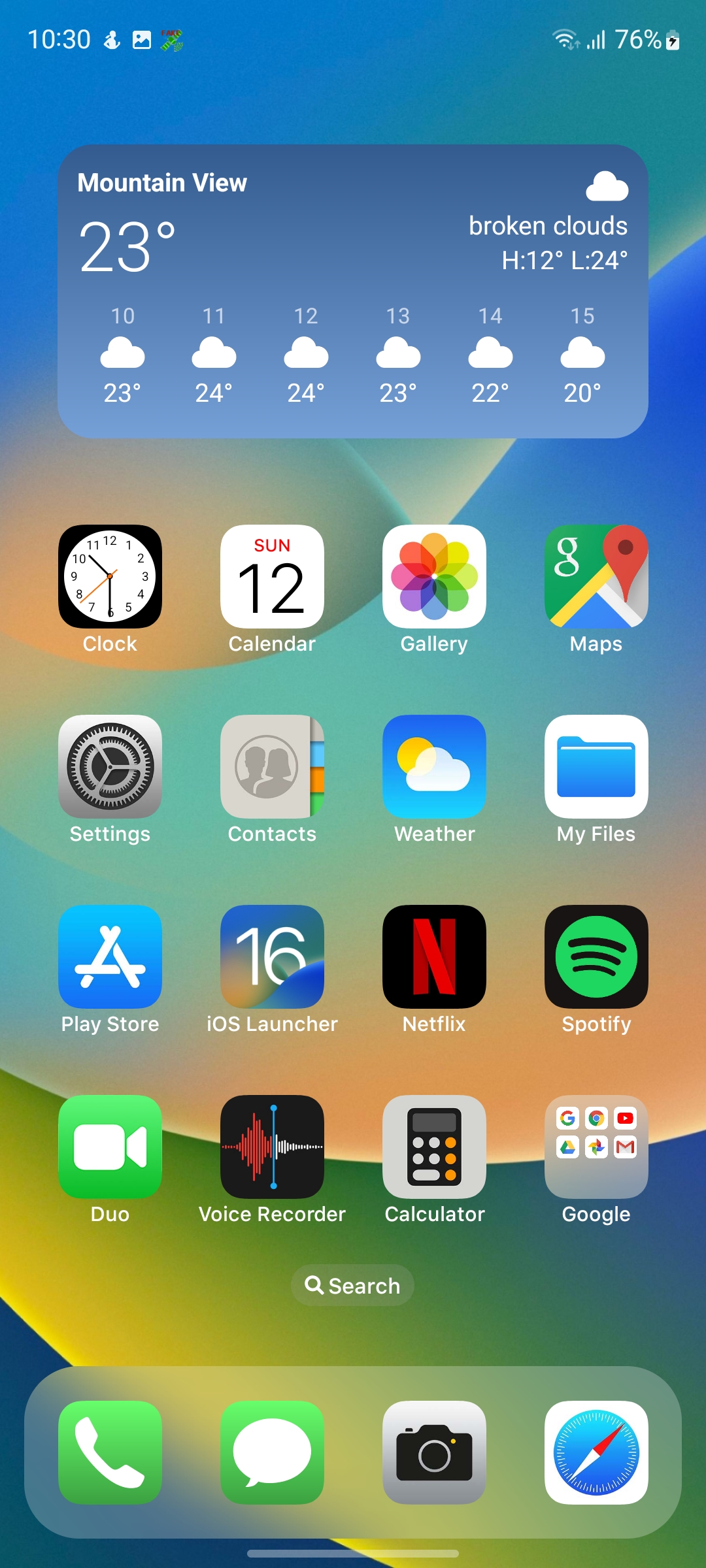 اسکرین شات 1 برنامه Launcher iOS 16