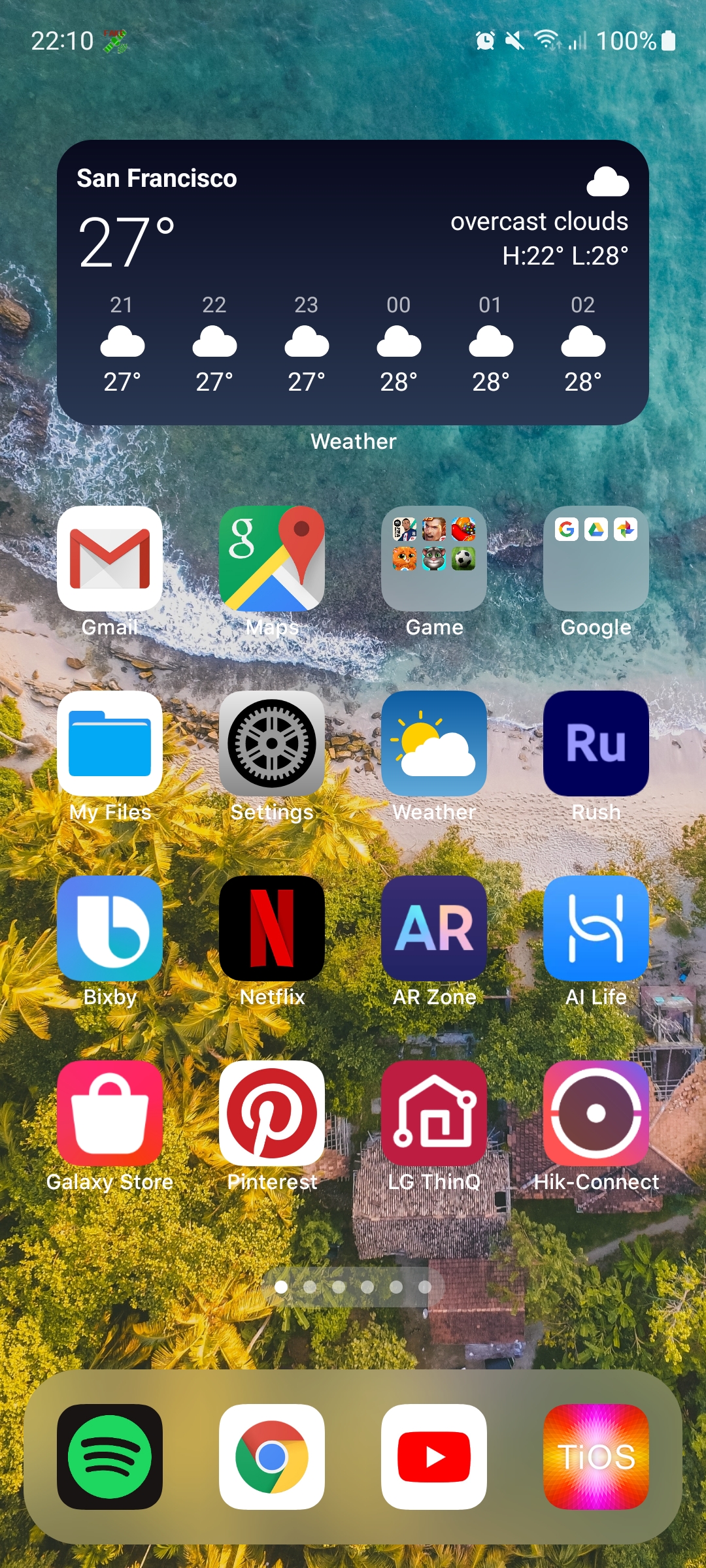 اسکرین شات 1 برنامه Launcher iOS 17 (TiOS) Lite