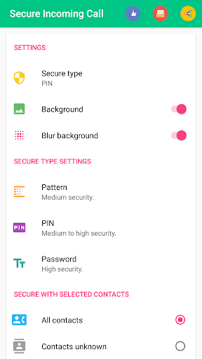 اسکرین شات 2 برنامه Secure Incoming Call