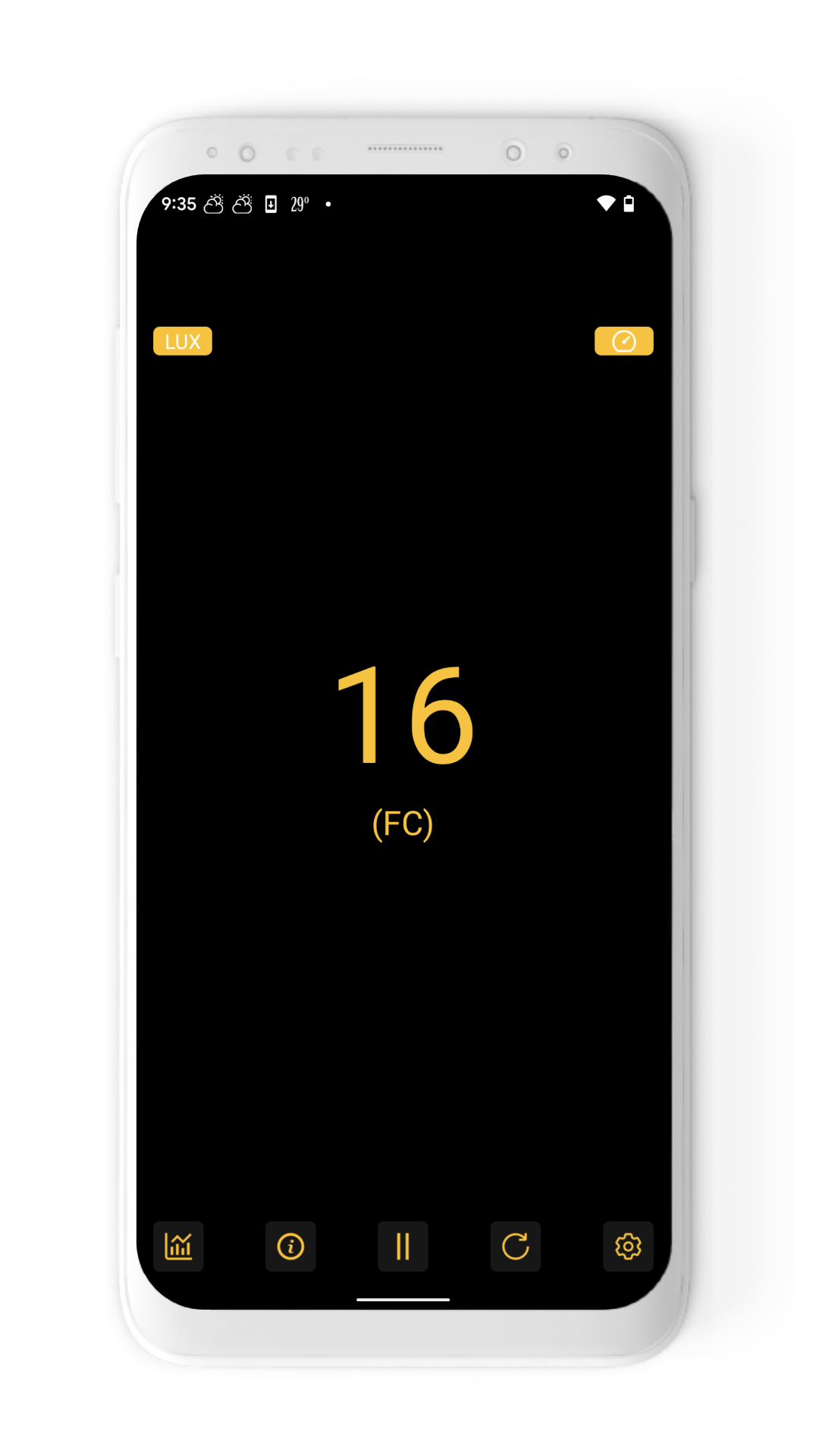 اسکرین شات 4 برنامه Light Meter - Lux Meter