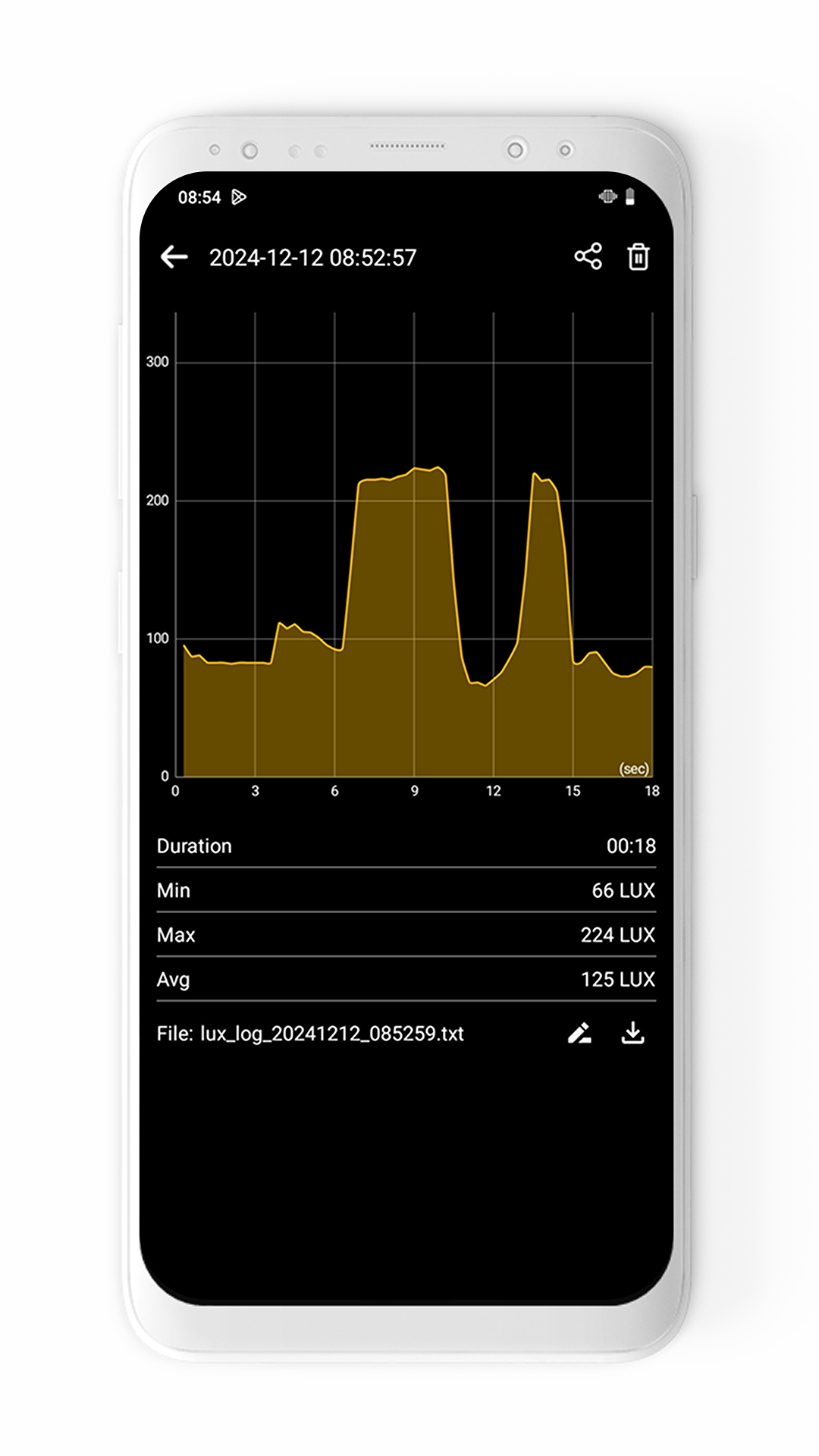 اسکرین شات 7 برنامه Light Meter - Lux Meter
