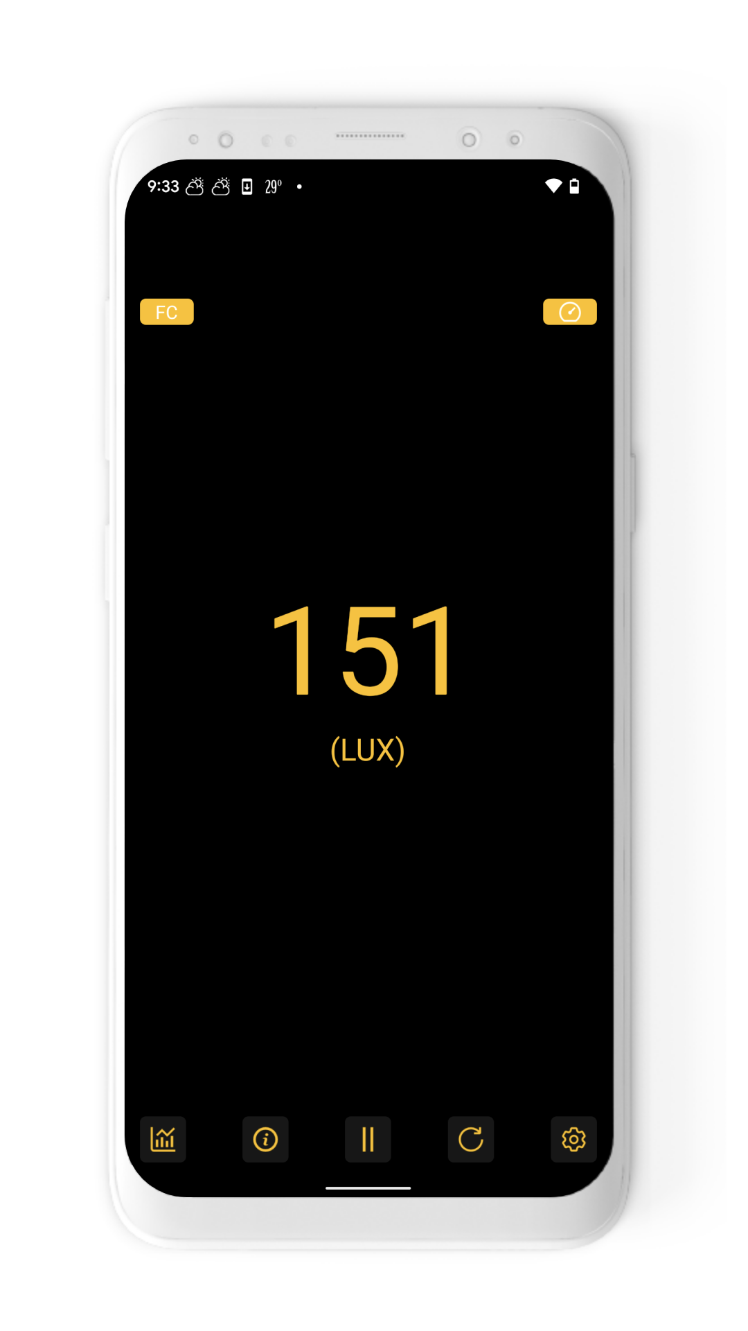 اسکرین شات 3 برنامه Light Meter - Lux Meter