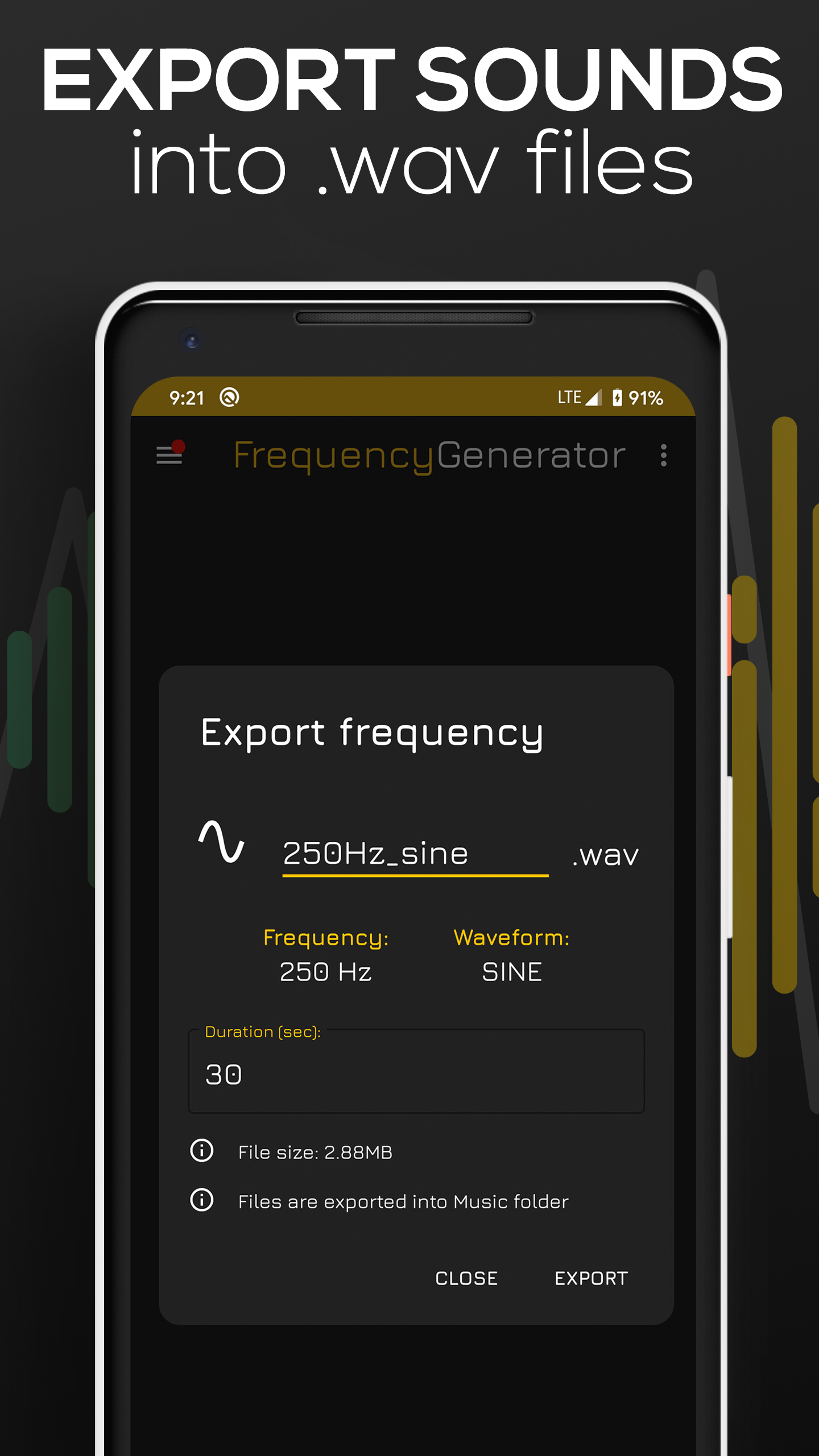 اسکرین شات برنامه Frequency Sound Generator 4