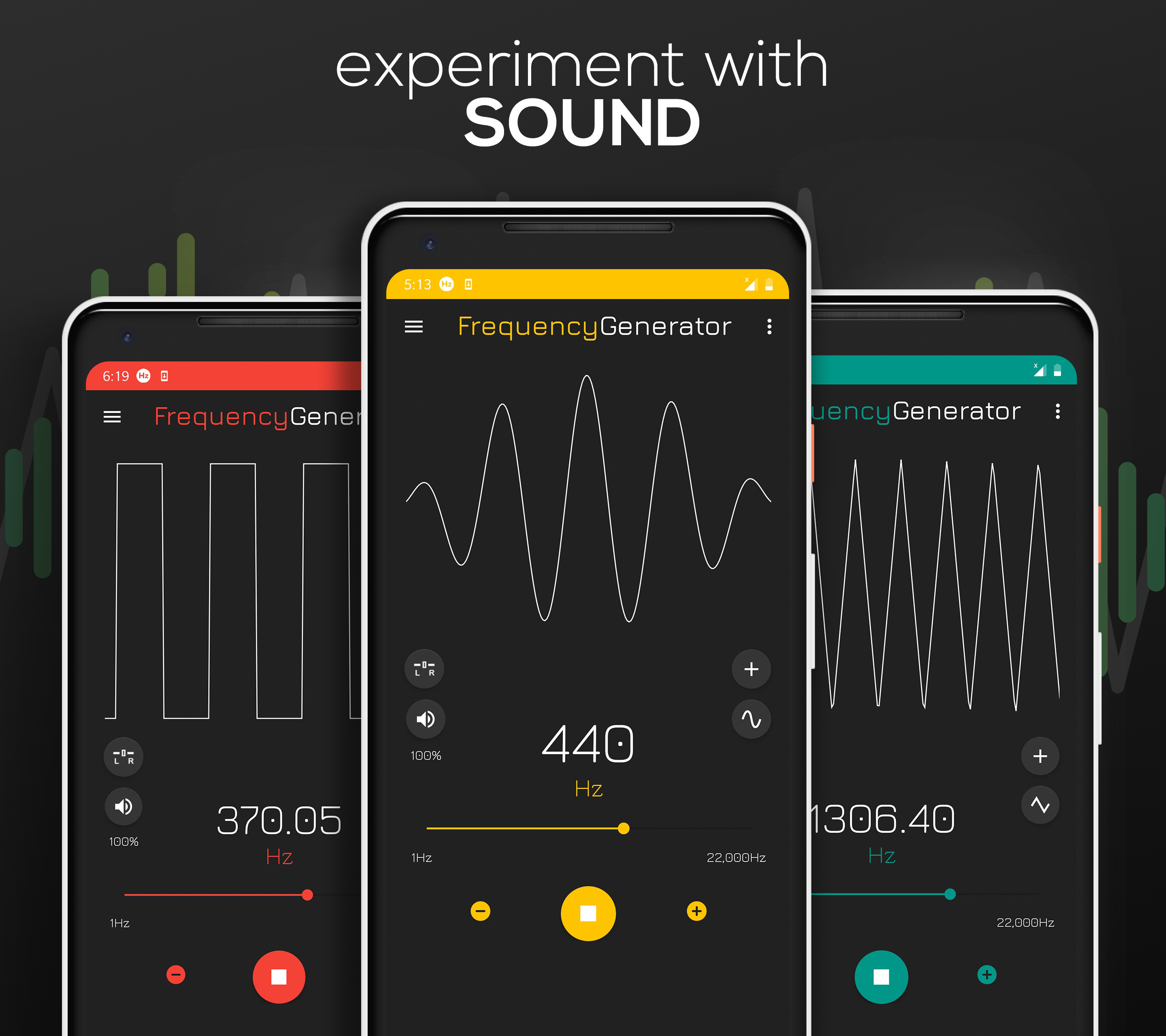 اسکرین شات برنامه Frequency Sound Generator 1