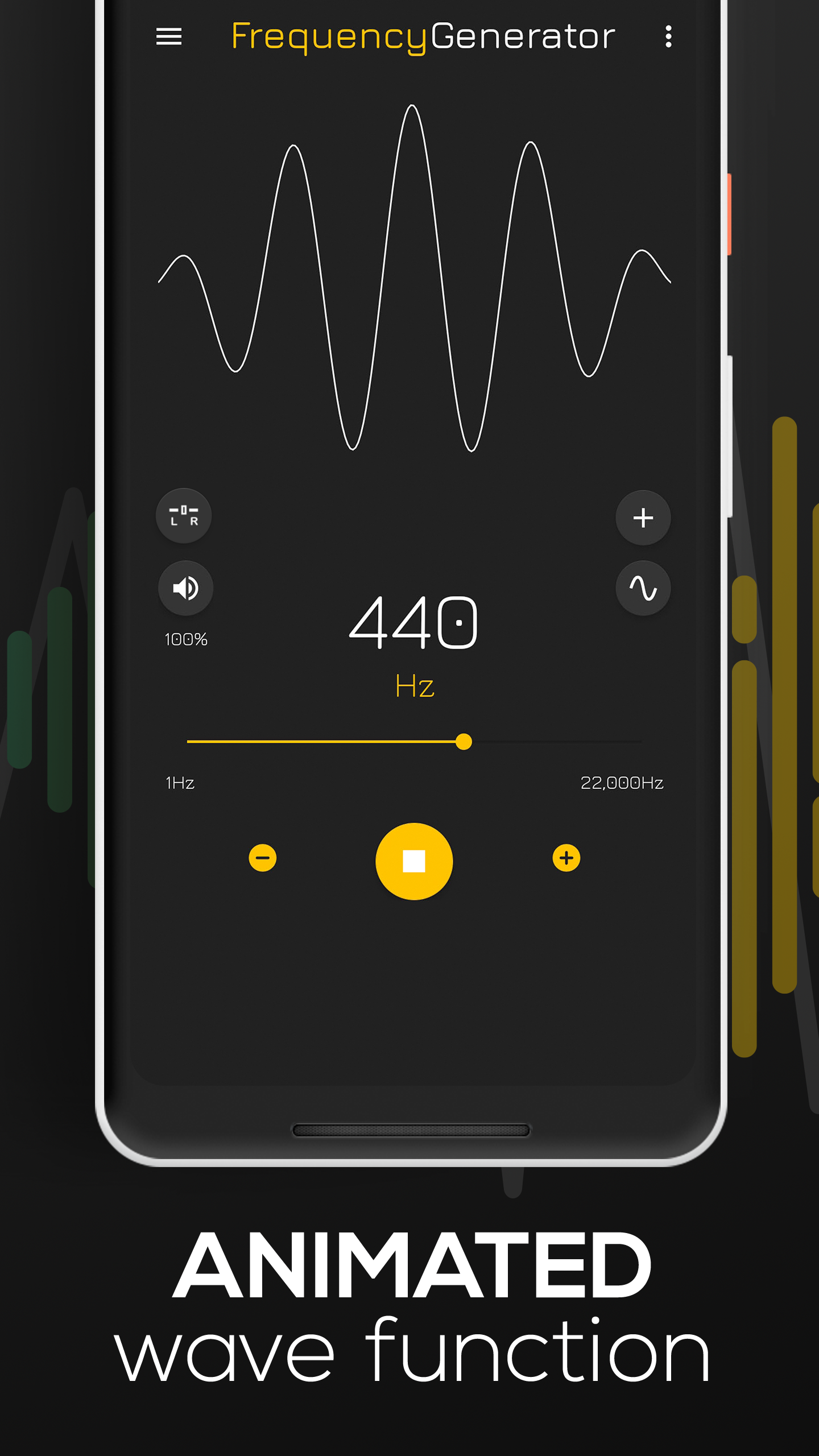 اسکرین شات برنامه Frequency Sound Generator 2