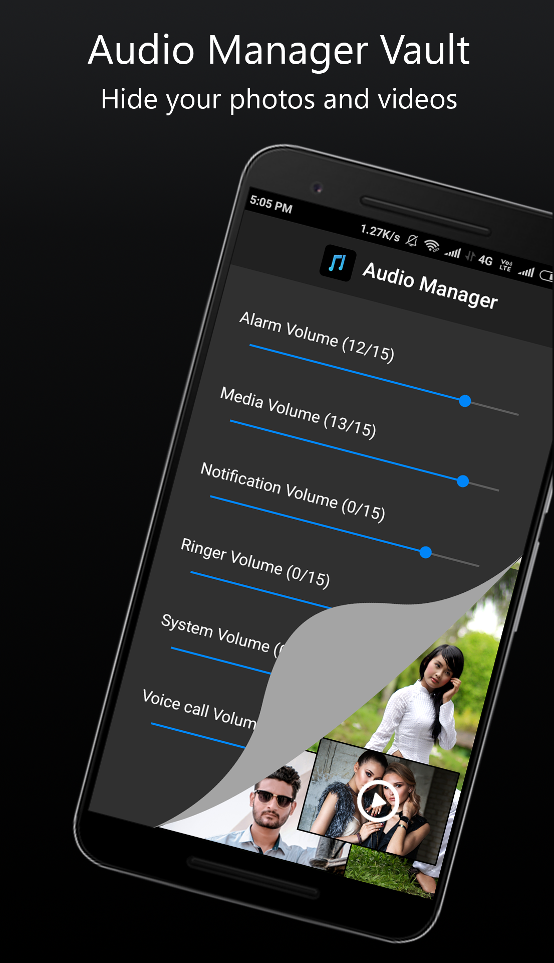 اسکرین شات 2 برنامه Audio Manager : Gallery Lock