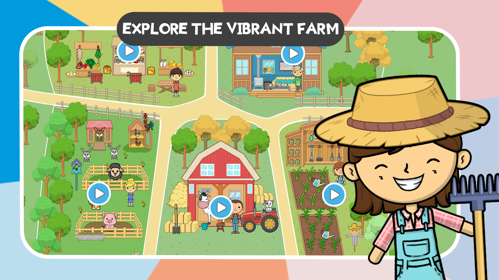اسکرین شات 2 بازی Lila's World:Farm Animal Games