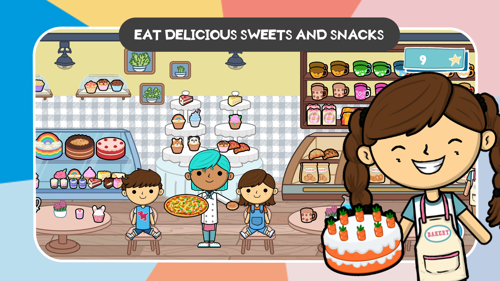 اسکرین شات 3 بازی Lila's World: Restaurant Play