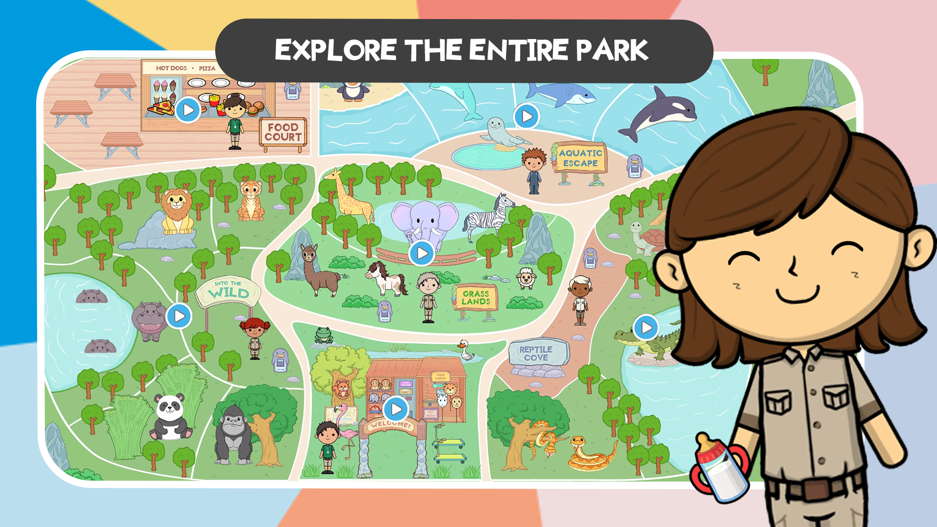 اسکرین شات 2 بازی Lila's World: Zoo Animal Games