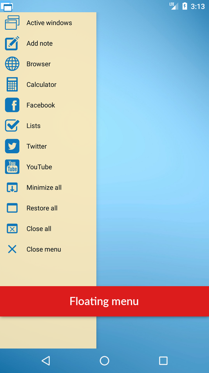 اسکرین شات 6 برنامه Floating Apps (multitasking)