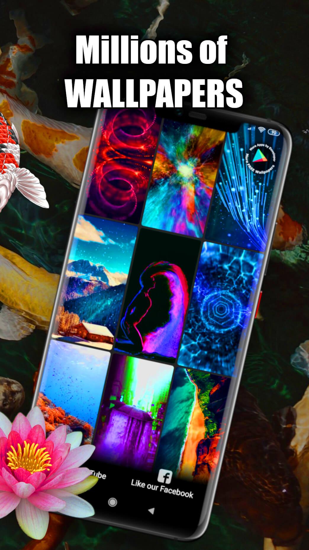 اسکرین شات 3 برنامه Koi Fish Wallpaper Live HD/3D