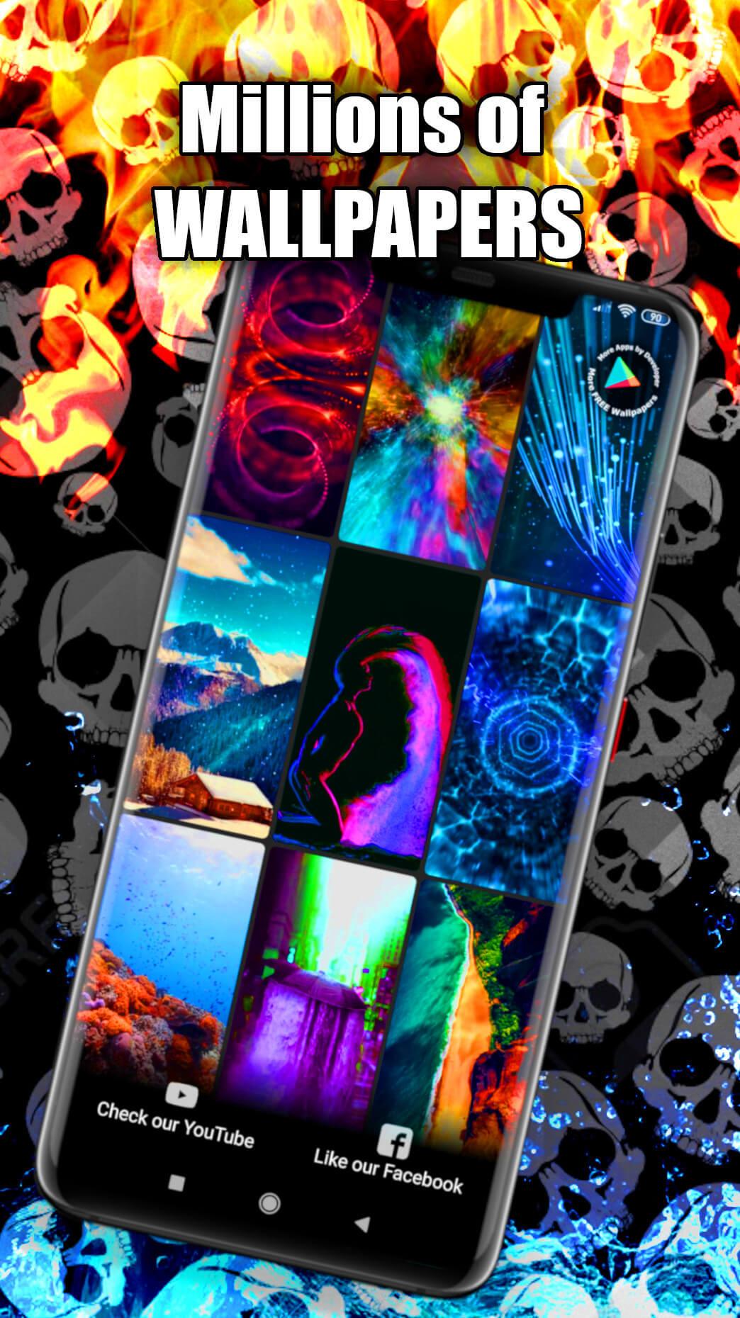 اسکرین شات 3 برنامه Skeleton Wallpaper Live HD/3D