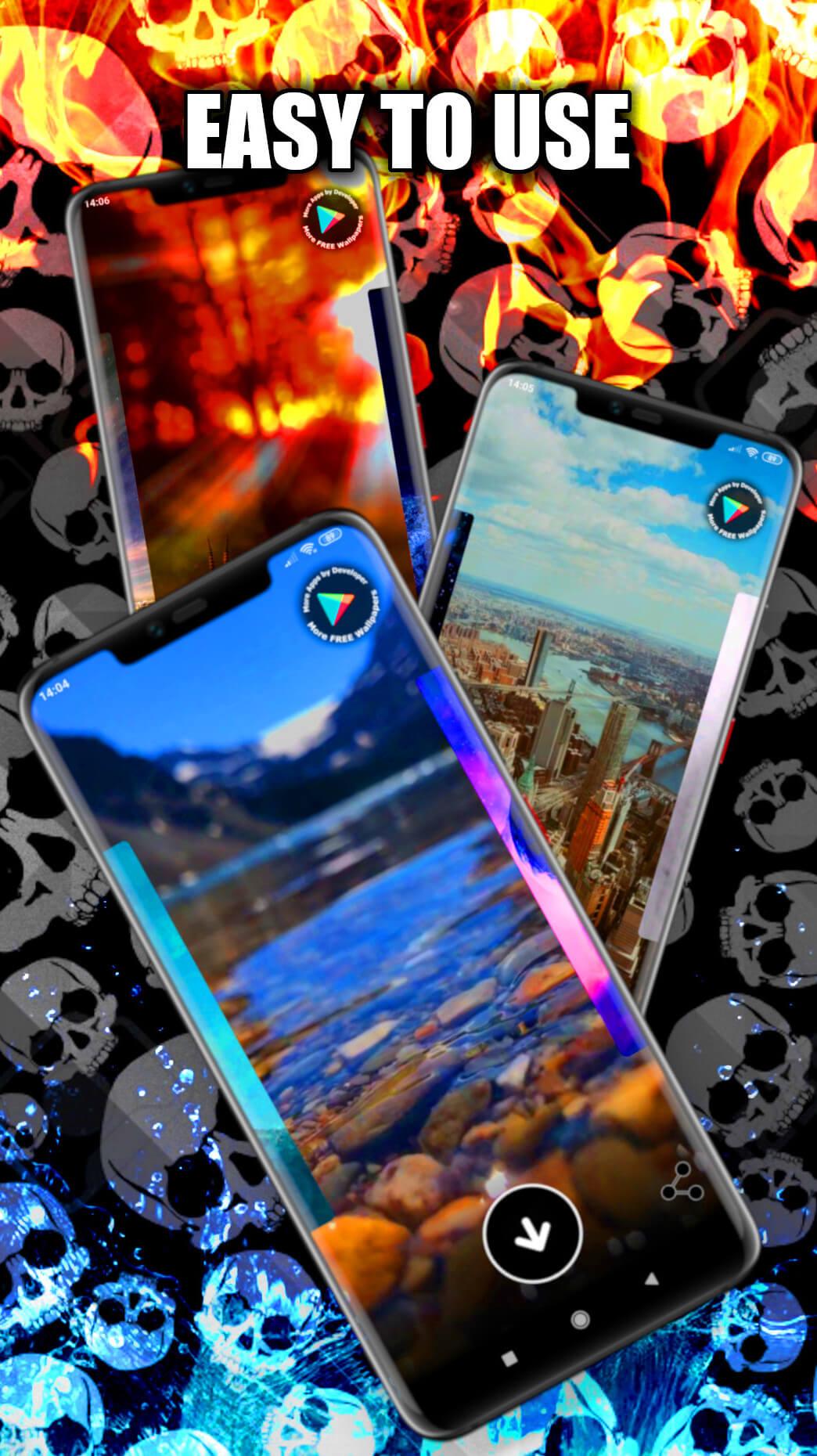 اسکرین شات 2 برنامه Skeleton Wallpaper Live HD/3D