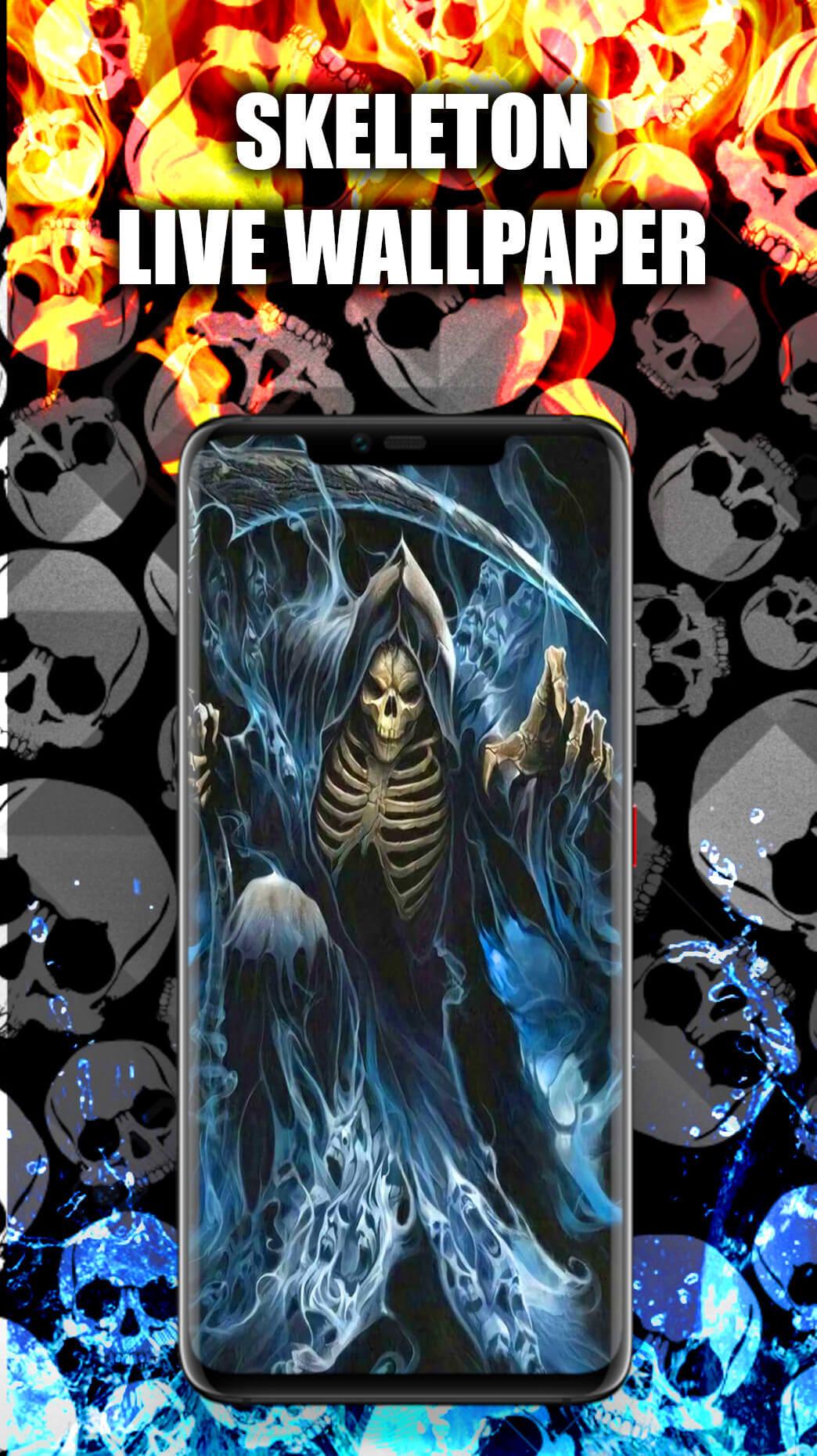 اسکرین شات 1 برنامه Skeleton Wallpaper Live HD/3D