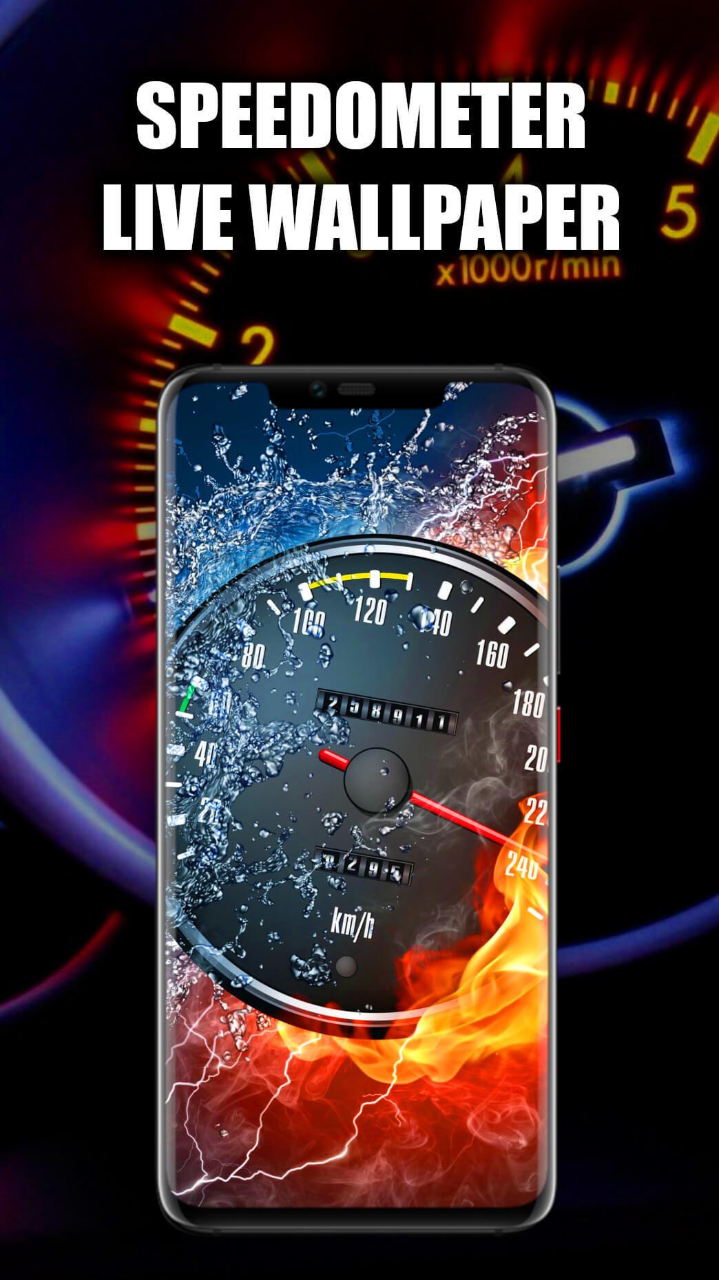اسکرین شات 1 برنامه Speedometer Wallpaper Live HD