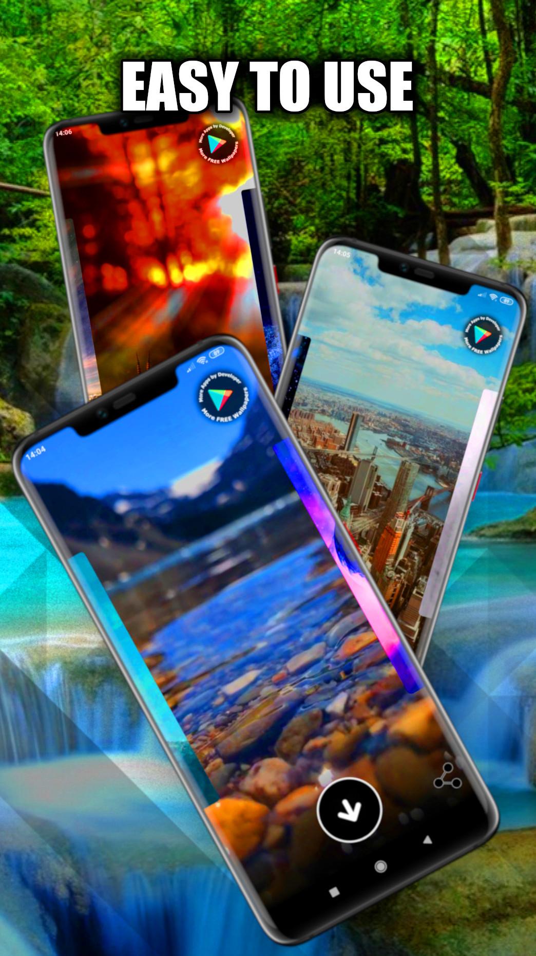 اسکرین شات 2 برنامه Waterfall Wallpaper