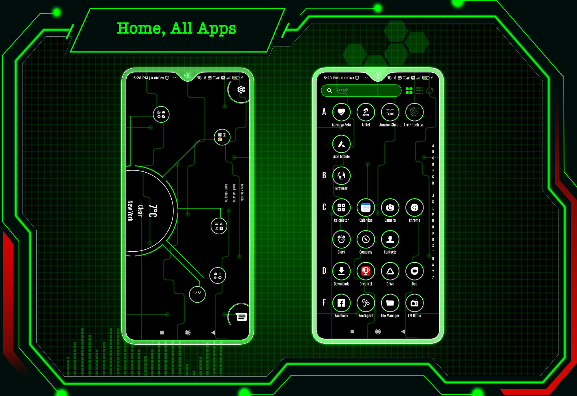 اسکرین شات 3 برنامه Curve Hitech launcher -Applock