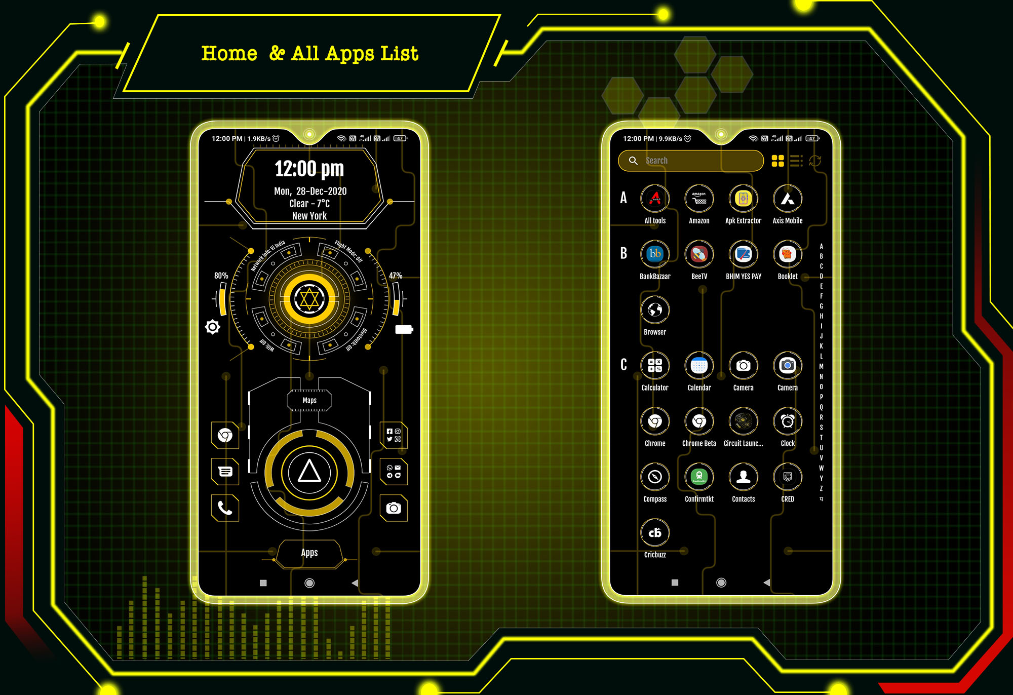 اسکرین شات 3 برنامه Circuit Launcher 2 - App lock