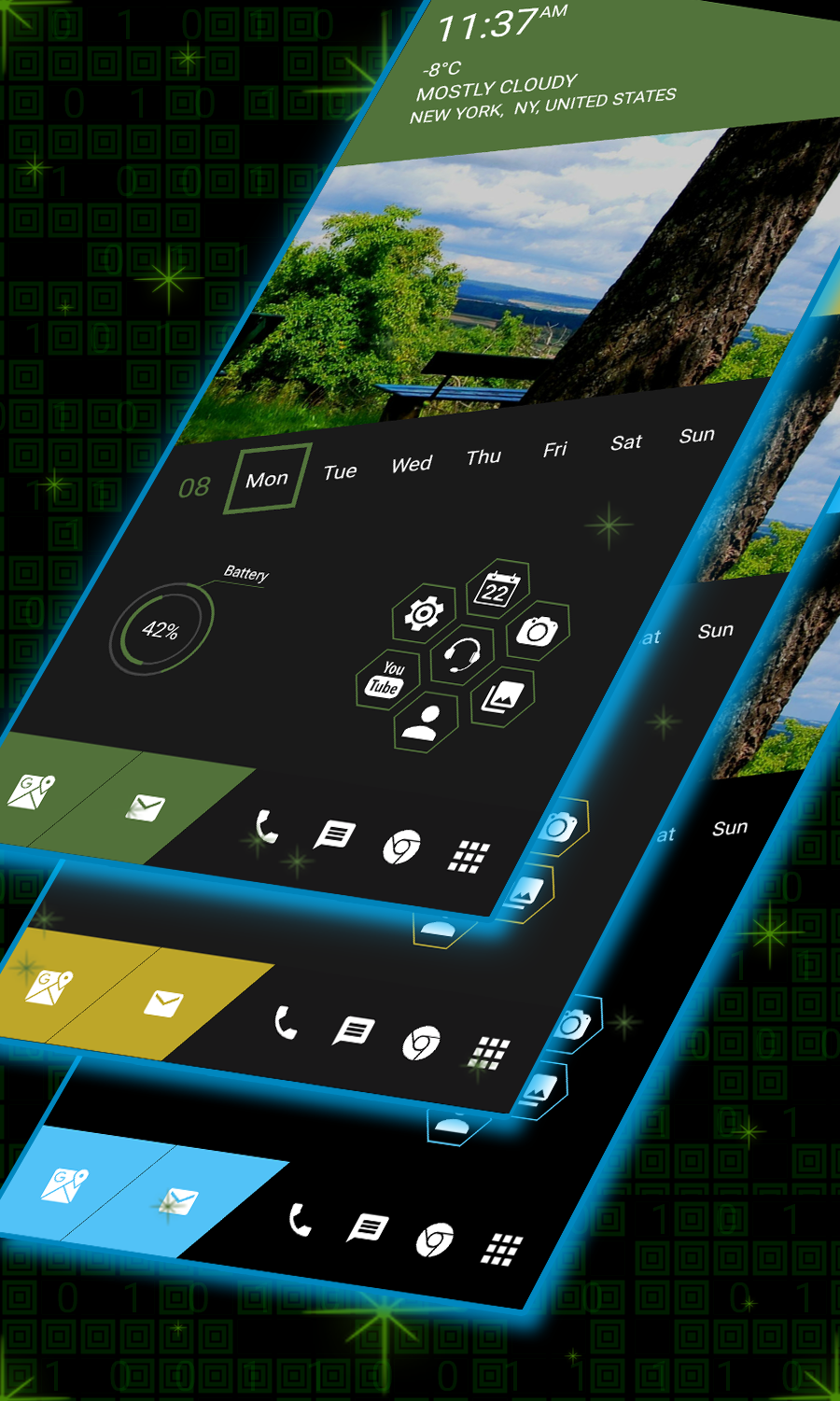 اسکرین شات 1 برنامه Elegant Launcher - AppLock