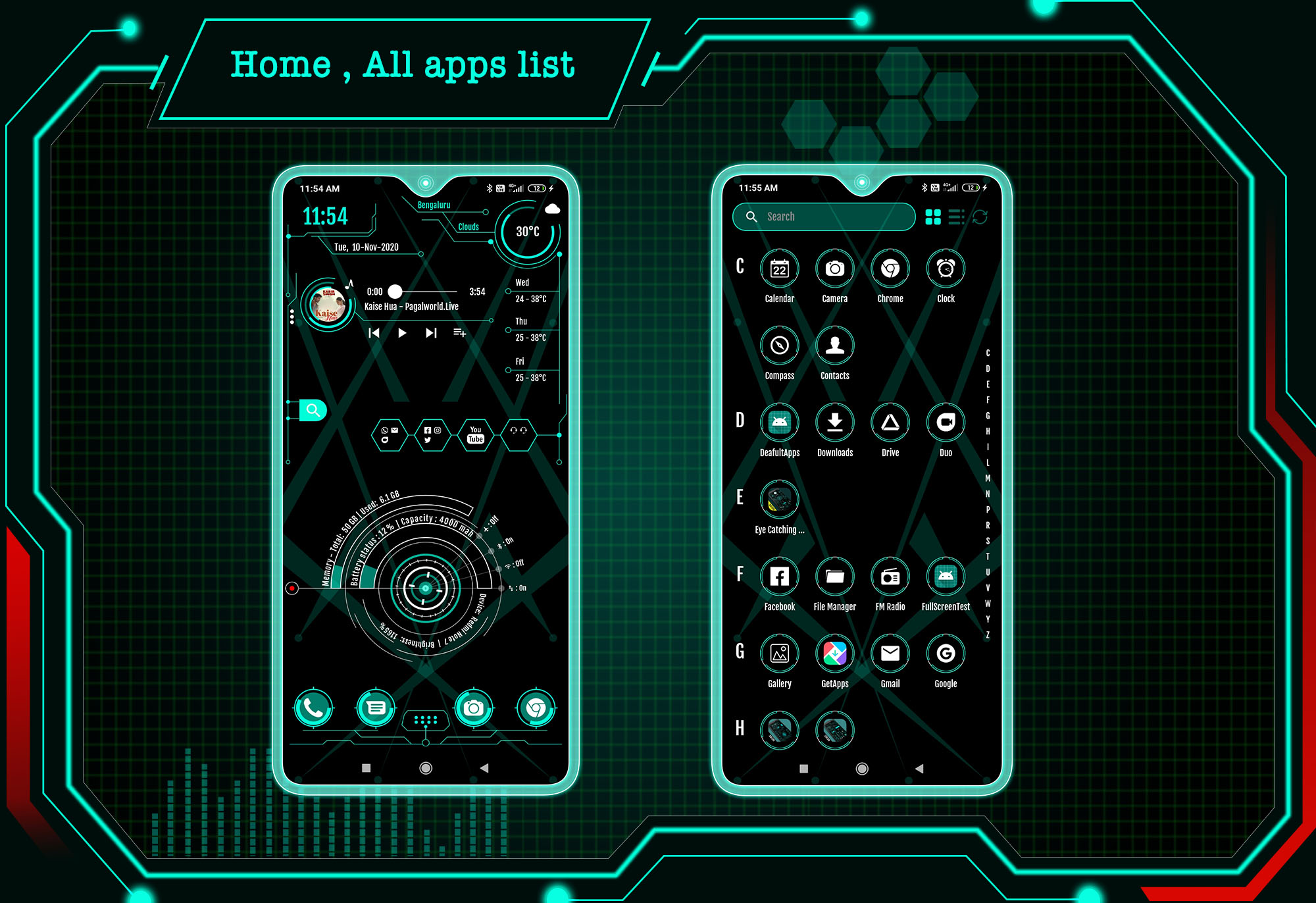 اسکرین شات 3 برنامه Hi-tech launcher 2025