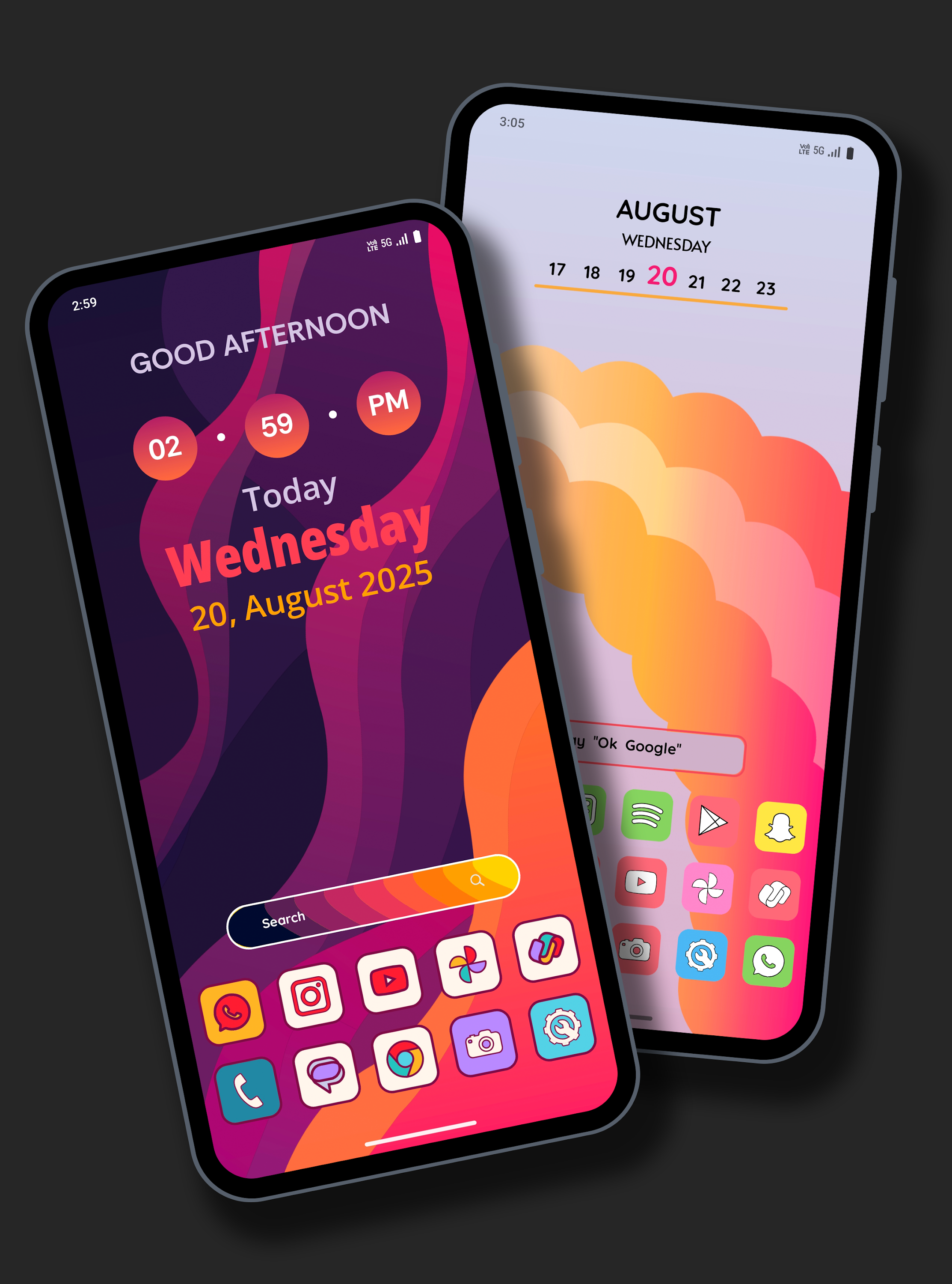 اسکرین شات 2 برنامه Modern Theme Launcher 2025