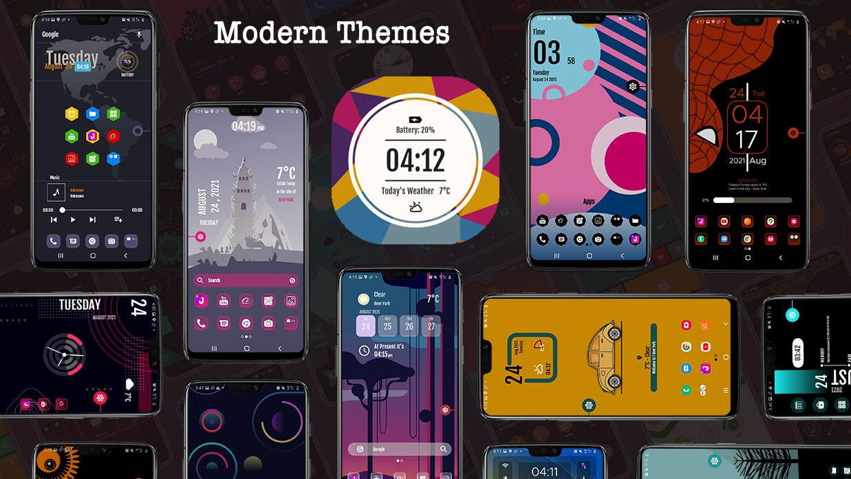 اسکرین شات 2 برنامه Modern Theme Launcher 2023