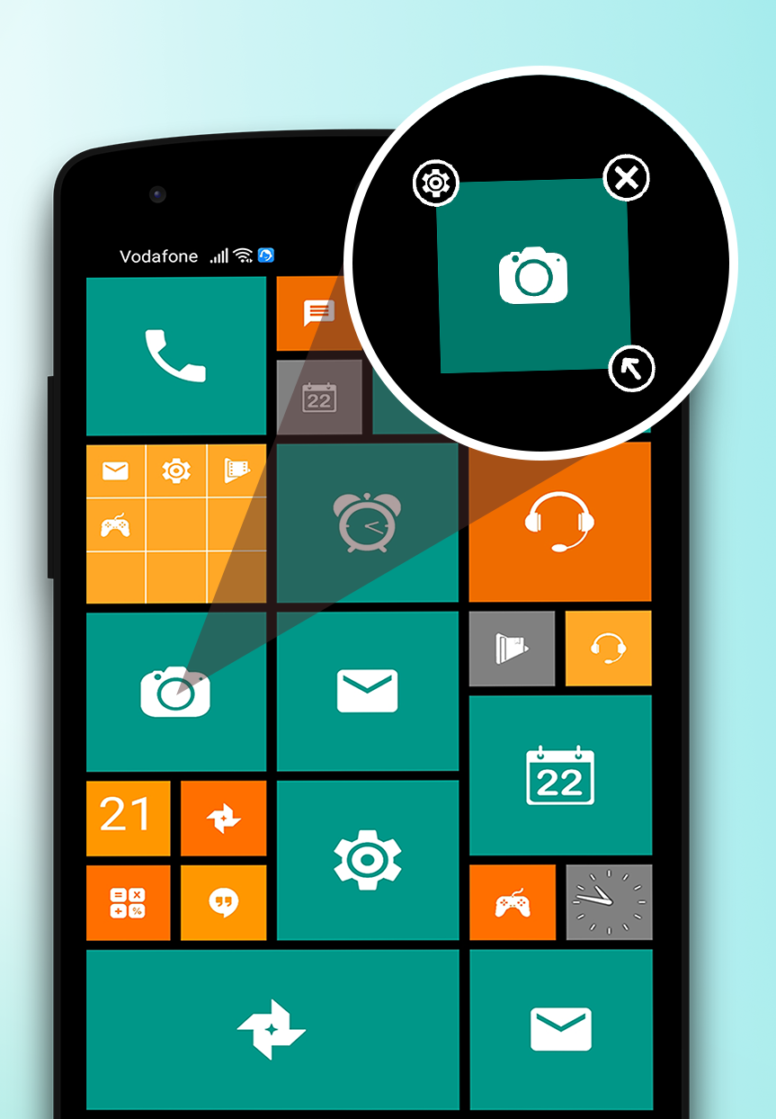 اسکرین شات 3 برنامه Win Launcher -metro look style