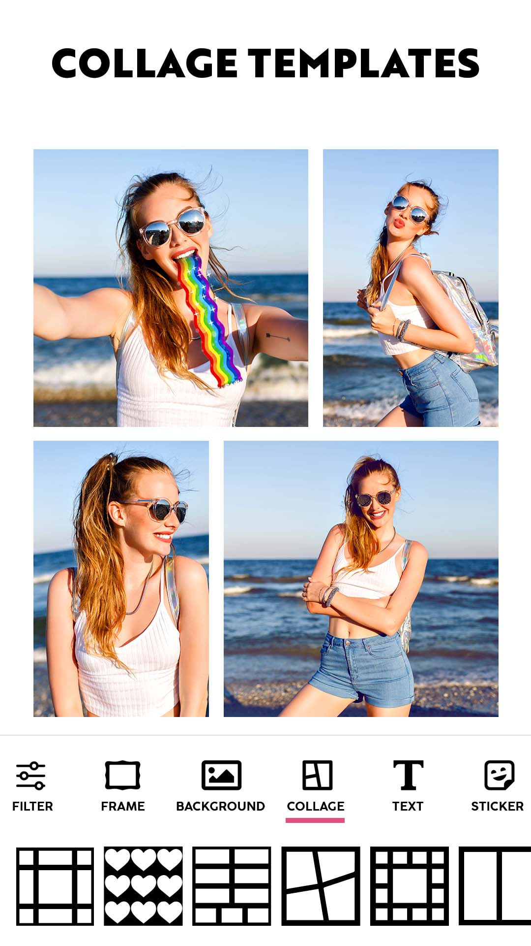 اسکرین شات 2 برنامه Photo Collage Maker & Editor