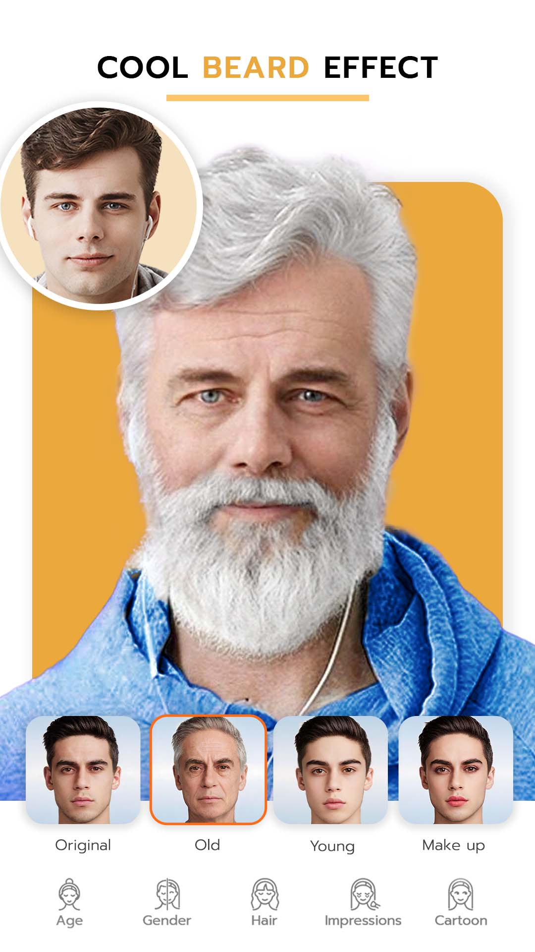 اسکرین شات 2 برنامه FaceLab - Aging Face App, Hair