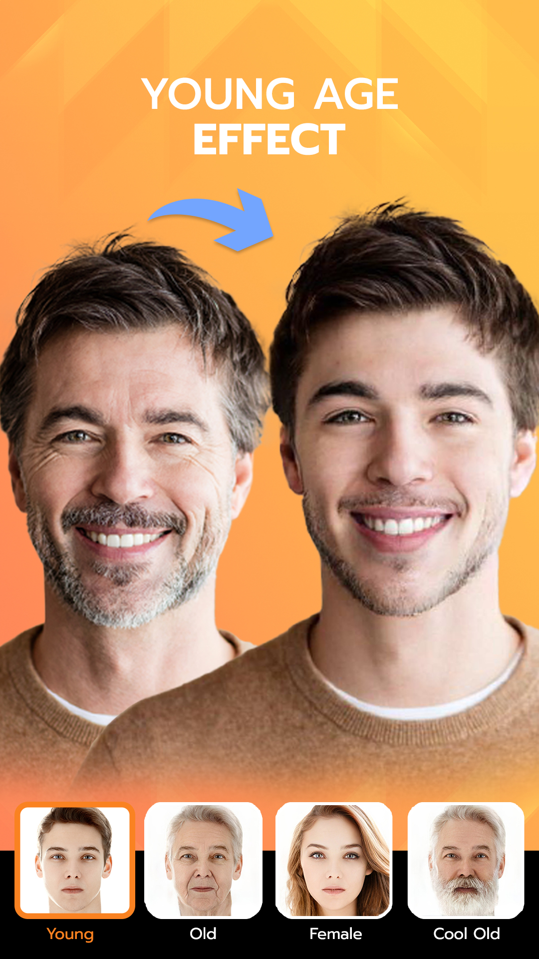 اسکرین شات 3 برنامه FaceLab Face Editor App, Aging