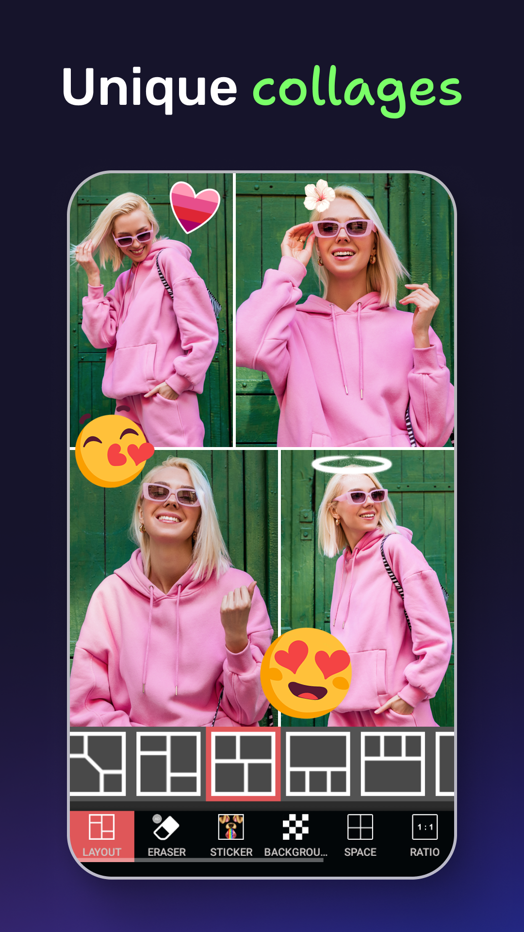 اسکرین شات 5 برنامه Photo Editor Collage: Picsa