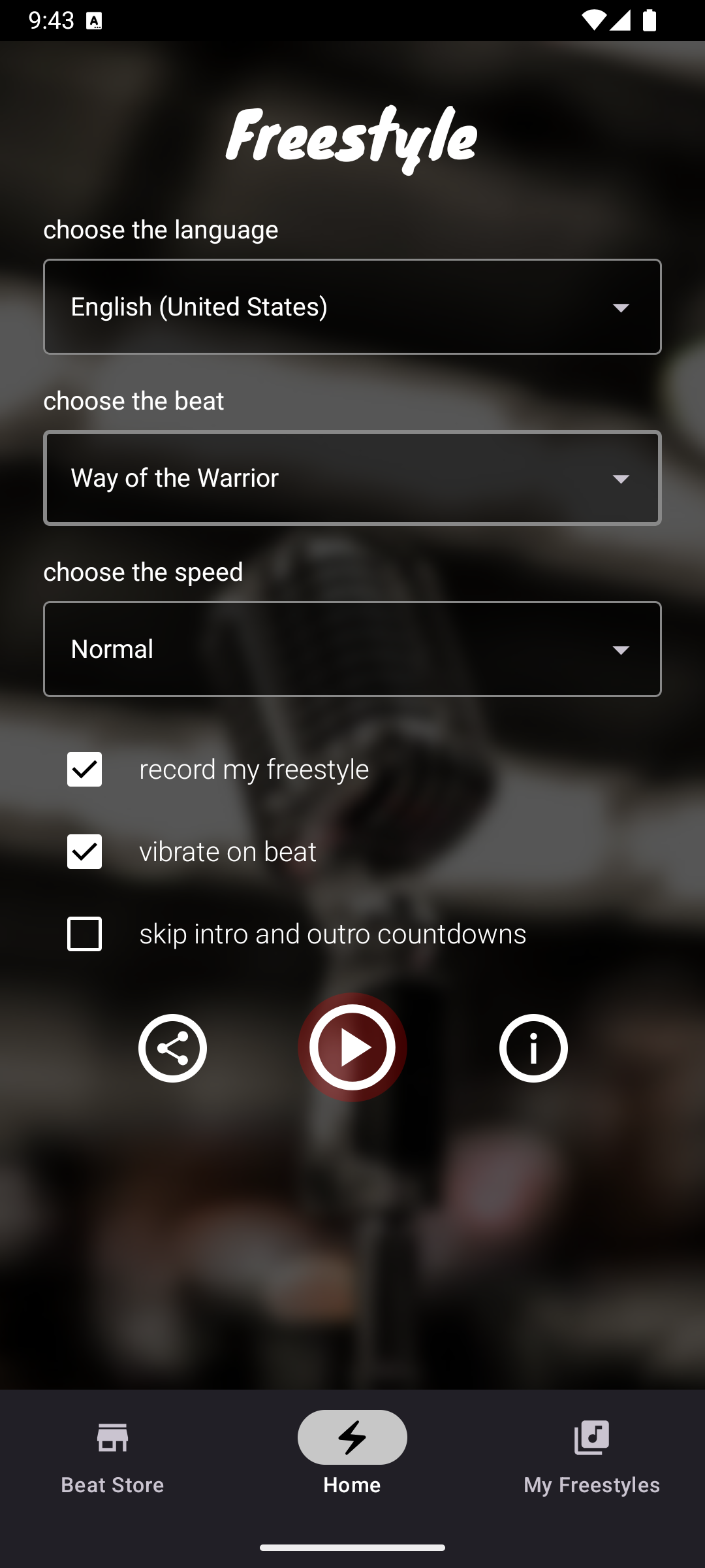 اسکرین شات 1 برنامه Freestyle Rap
