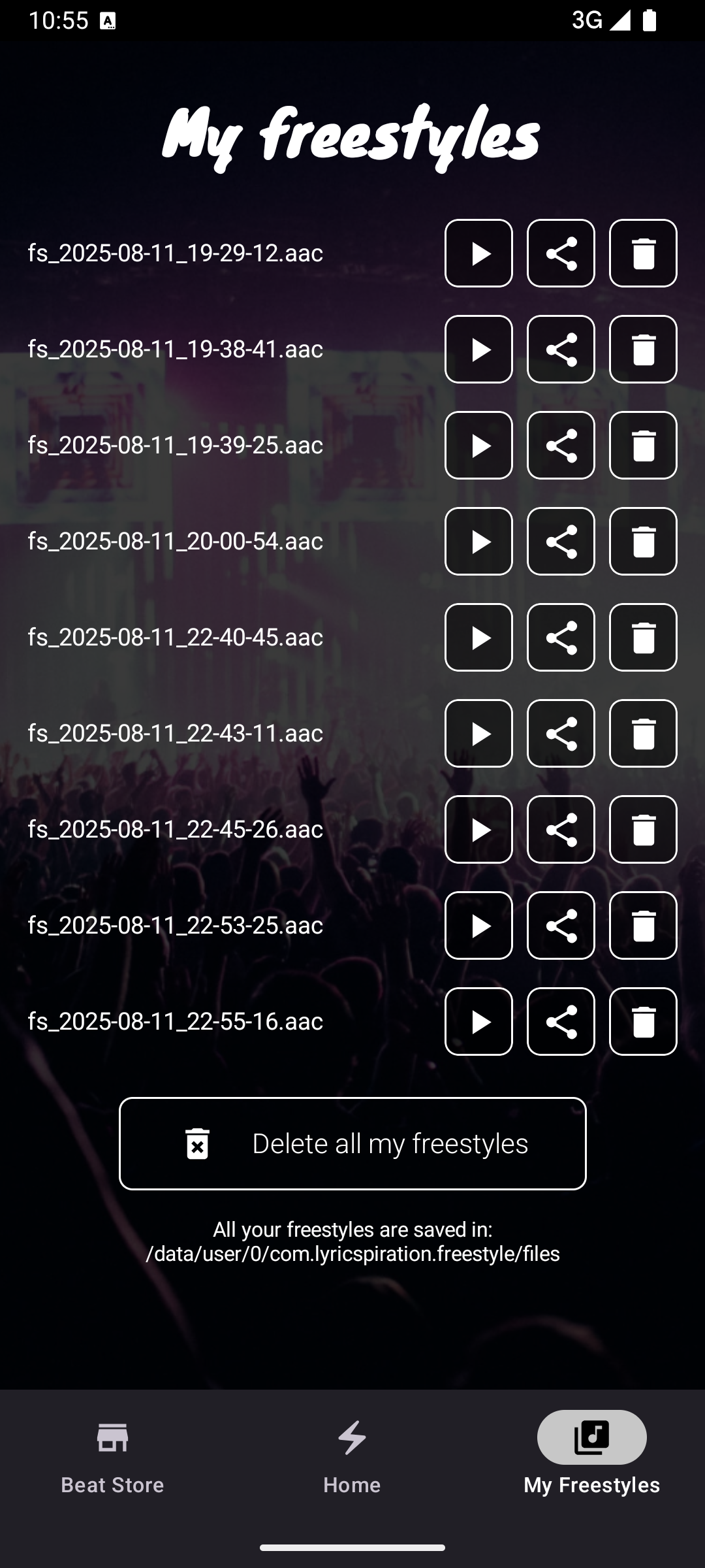 اسکرین شات 8 برنامه Freestyle Rap