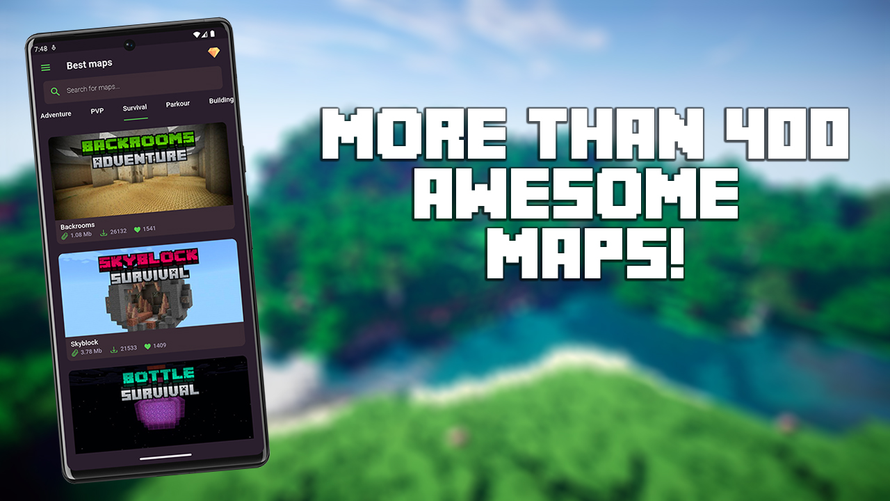 اسکرین شات 1 برنامه Maps for Minecraft PE