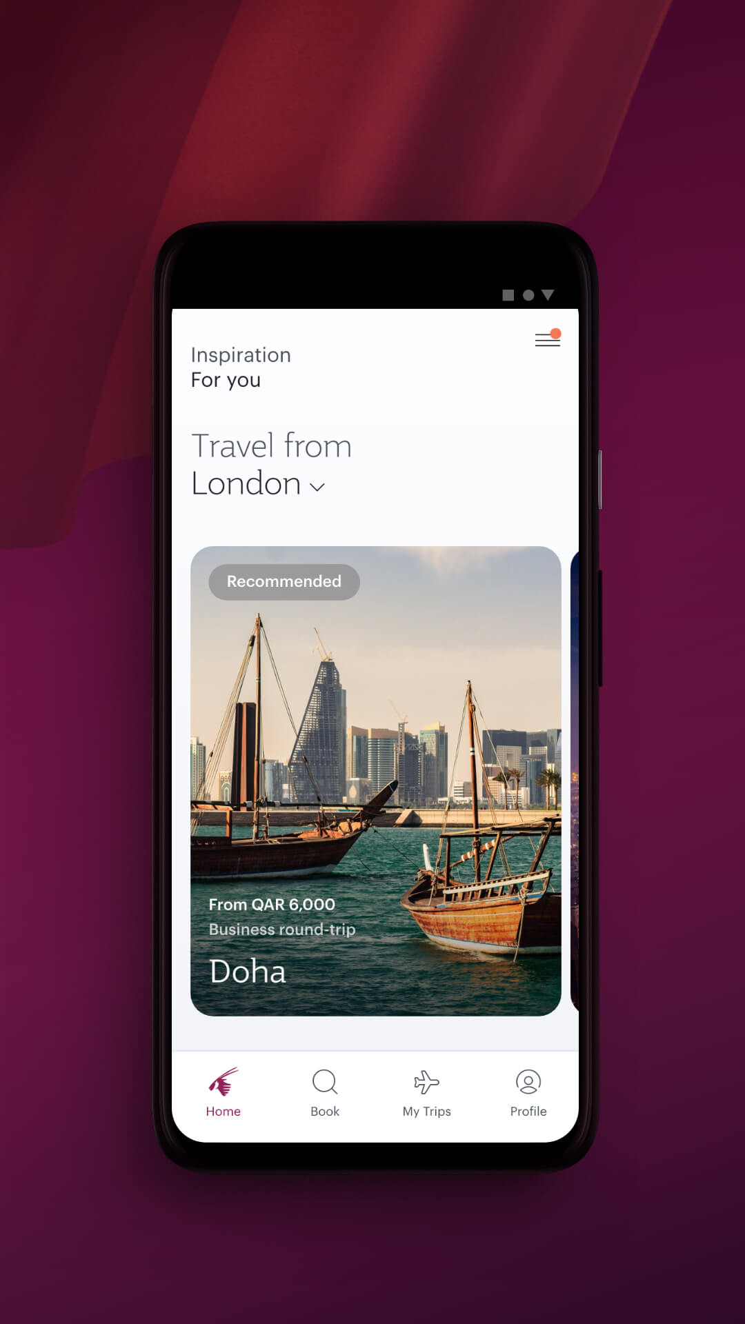 اسکرین شات 2 برنامه Qatar Airways