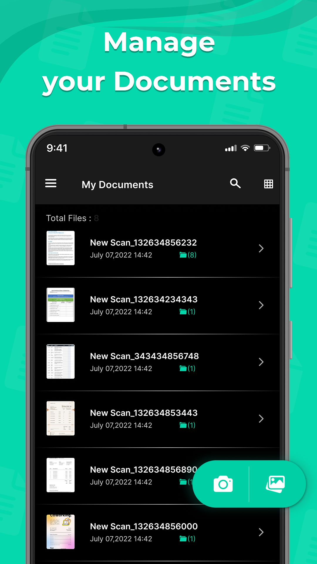 اسکرین شات 4 برنامه Camcard Document & PDF Scanner
